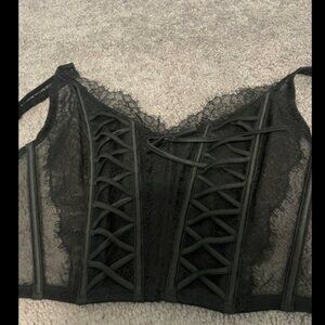 Victoria's Secret Black Lace Corset - Adult Small